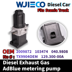 WJIECO AdBlue Urea Pump 2009872, Cross OEM Part Numbers 103474, 040.9808, 046.372, 1.12737, 129.300-00A, TX9904, Compatible with Scania Euro 6 Heavy Truck SCR System Urea Dosing Pump Auto Replacement Part