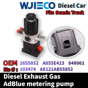 WJIECO AdBlue Urea Pump 2655852, Replacement OEM Numbers 2695808 2549339 182737 2009872 2057543 A055E423, Compatible with Scania Euro 6 Heavy-Duty Trucks, SCR System Urea Dosing Pump Auto Spare Part