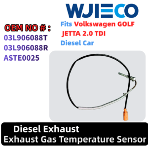 03L906088T 03L906088R Exhaust Gas Temperature Sensor EGT Sensor Replacement Compatible with 2010-2014 Volkswagen GOLF VI 2013-2015 BEETLE 2005-2010 JETTA III 2009-2015 JETTA IV 2.0 TDI ASTE0025