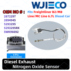 2872297 5WK96692 Nox Sensors Nitrogen Oxide Sensor Compatible with 2010-2013 Freightliner B2/MB Line/MC Line 6.7L l6 DIESEL 5293295 5293295RX 904-6003 2894945