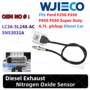 LC3A-5L248-AC Nitrogen Oxide Sensor Nox Sensors Compatible with 2017-2022 Ford F250 F350 F450 F550 Super Duty 6.7L V8 Diesel OHV Turbocharged OEM  LC3A5L248AC 904-6018 9046018