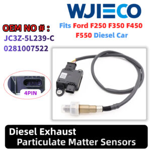 JC3Z-5L239-C Diesel Exhaust Particulate Sensor Compatible with 2017-2022 Ford Super Duty F250 F350 F450 F550 6.7L V8 Diesel OHV Turbocharged Particulate Matter Sensor OEM Replace 0281007522