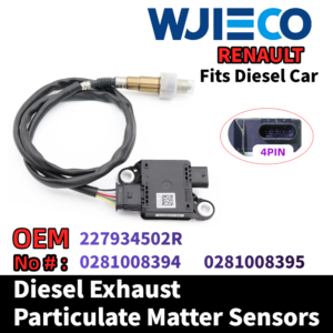 WJIECO Particulate Sensor 227934502R   0281008394    0281008395 Compatible with Fits For Renault diesel vehicles Diesel Exhaust Particulate Matter Sensor OEM Replace Part Number 227934502R   0281008394    0281008395 PM Sensor Automobiles Sensors