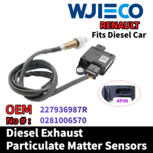 WJIECO Particulate Sensor  227936987R   Compatible with Fits For Renault diesel vehicles Diesel Exhaust Particulate Matter Sensor  OEM Replace Part Number  227936987R   0281006570 PM Sensor Automobiles Sensors