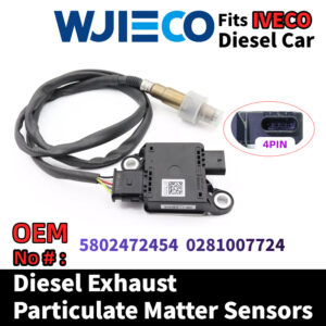 IVECO 5802472454  0281007724 Particulate Sensor WJIECO Brands Compatible with Fits For IVECO Daily Model Diesel Vehicles Diesel Exhaust Particulate Matter Sensor  OEM Replace Part Number 5802472454  0281007724 PM Sensor Automobiles Sensors