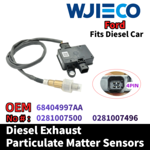 WJIECO Particulate Sensor  68404997AA  Compatible with Fits For RAM Pickup diesel vehicles Diesel Exhaust Particulate Matter Sensor  OEM Replace Part Number  68404997AA   0281007500   0281007496 PM Sensor Automobiles Sensors