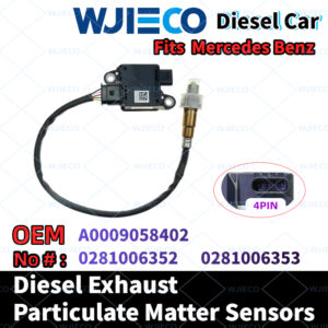 Mercedes Benz  A0009058402  Particulate Sensor  WJIECO Brands Compatible with Fits For  Mercedes Benz  Diesel Vehicles Diesel Exhaust Particulate Matter Sensor OEM Replace Part Number  A0009058402  0281006352  0281006353  PM Sensor Automobiles Sensors