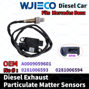 Mercedes Benz  A0009059601  Particulate Sensor  WJIECO Brands Compatible with Fits For  Mercedes Benz  Diesel Vehicles Diesel Exhaust Particulate Matter Sensor OEM Replace Part Number  A0009059601  0281006593  0281006594  PM Sensor Automobiles Sensors