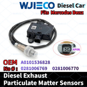 Mercedes Benz  A0101536828  Particulate Sensor  WJIECO Brands Compatible with Fits For  Mercedes Benz  Diesel Vehicles Diesel Exhaust Particulate Matter Sensor OEM Replace Part Number  A0101536828  0281006769  0281006770  PM Sensor Automobiles Sensors