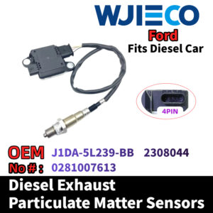 Ford J1DA-5L239-BB  2308044  0281007613 Particulate Sensor WJIECO Brands Compatible with Fits For Ford C-MAX II Diesel Vehicles Diesel Exhaust Particulate Matter Sensor  OEM Replace Part Number J1DA-5L239-BB  2308044  0281007613 PM Sensor Automobiles Sensors
