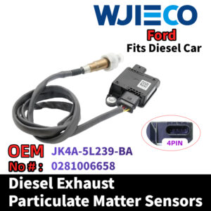 Ford JK4A-5L239-BA  0281006658 Particulate Sensor WJIECO Brands Compatible with Fits For Ford Diesel Vehicles Diesel Exhaust Particulate Matter Sensor  OEM Replace Part Number JK4A-5L239-BA  0281006658 PM Sensor Automobiles Sensors