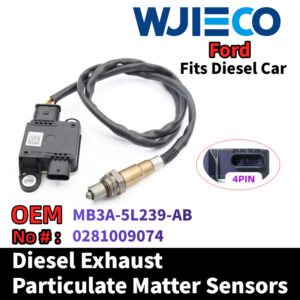 Ford MB3A-5L239-AB  0281009074 Particulate Sensor WJIECO Brands Compatible with Fits For Ford Diesel Vehicles Diesel Exhaust Particulate Matter Sensor  OEM Replace Part Number MB3A-5L239-AB  0281009074 PM Sensor Automobiles Sensors
